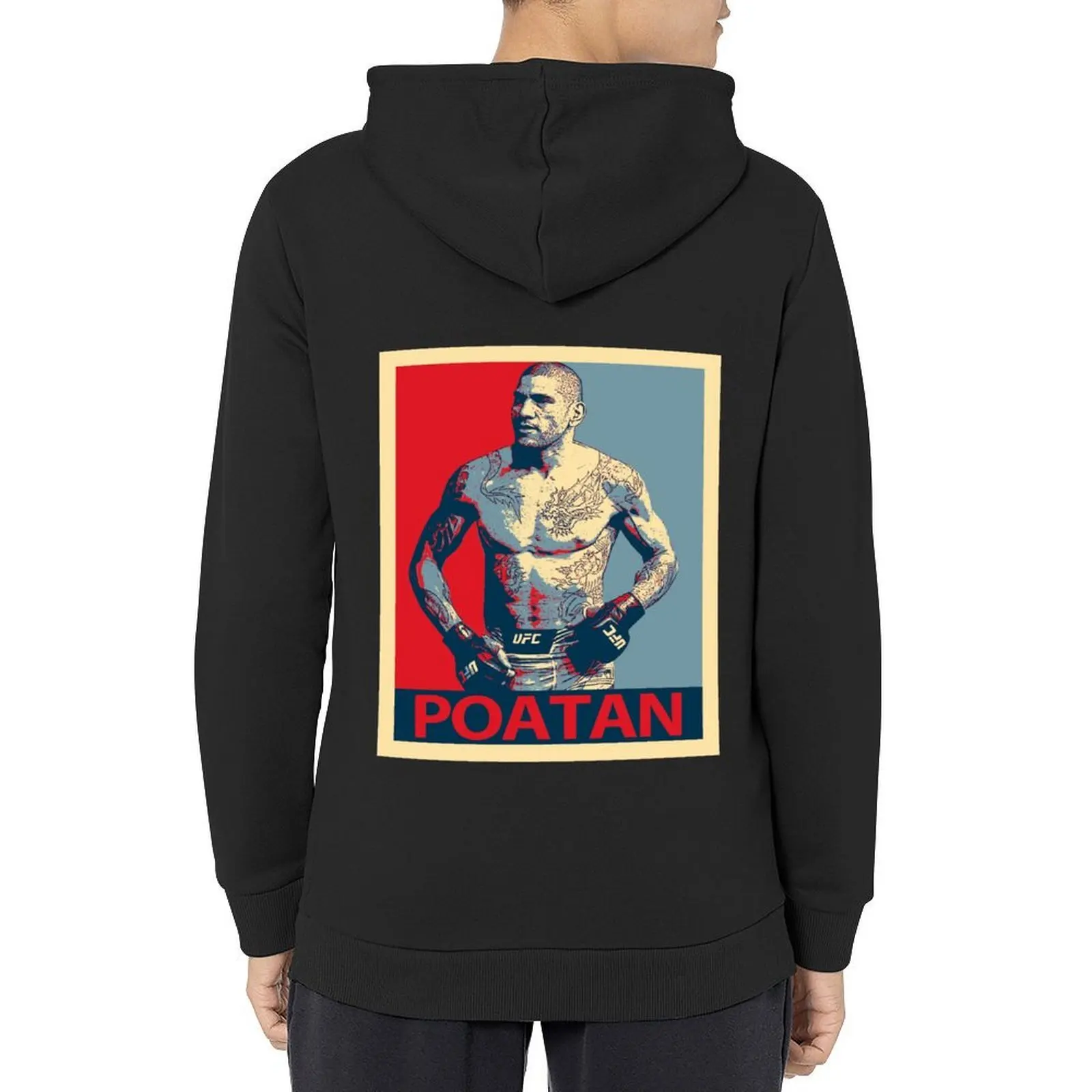 

alex pereira poatan poster Hoodie men clothing korean style clothes japanese style men's sweat-shirt set hoodies for men