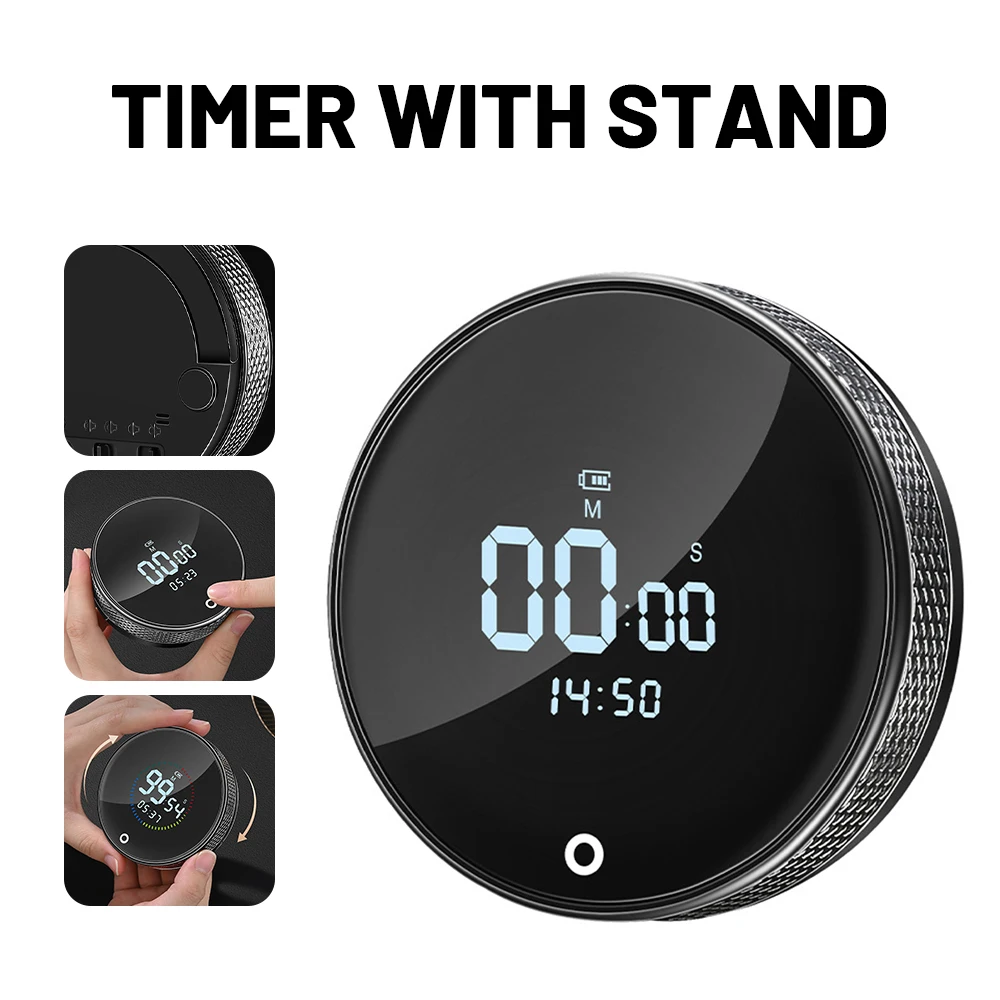 

Led Digital Timer For Kitchen Cooking Shower Learning Stopwatch Alarm Countdown Timer Rotating Volume Adjustment Magnetic