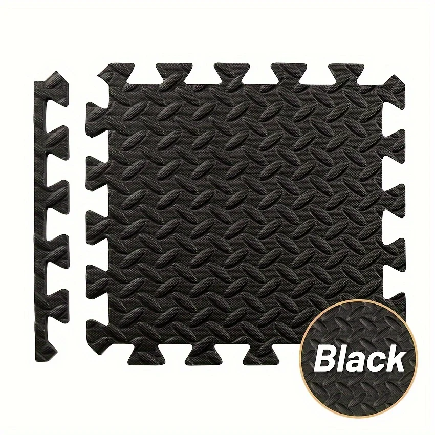 

10-Piece 11.81inch Interlocking Fitness Mats - Non-Slip, Soft Foam Tiles For Gym & Baby Play Mat