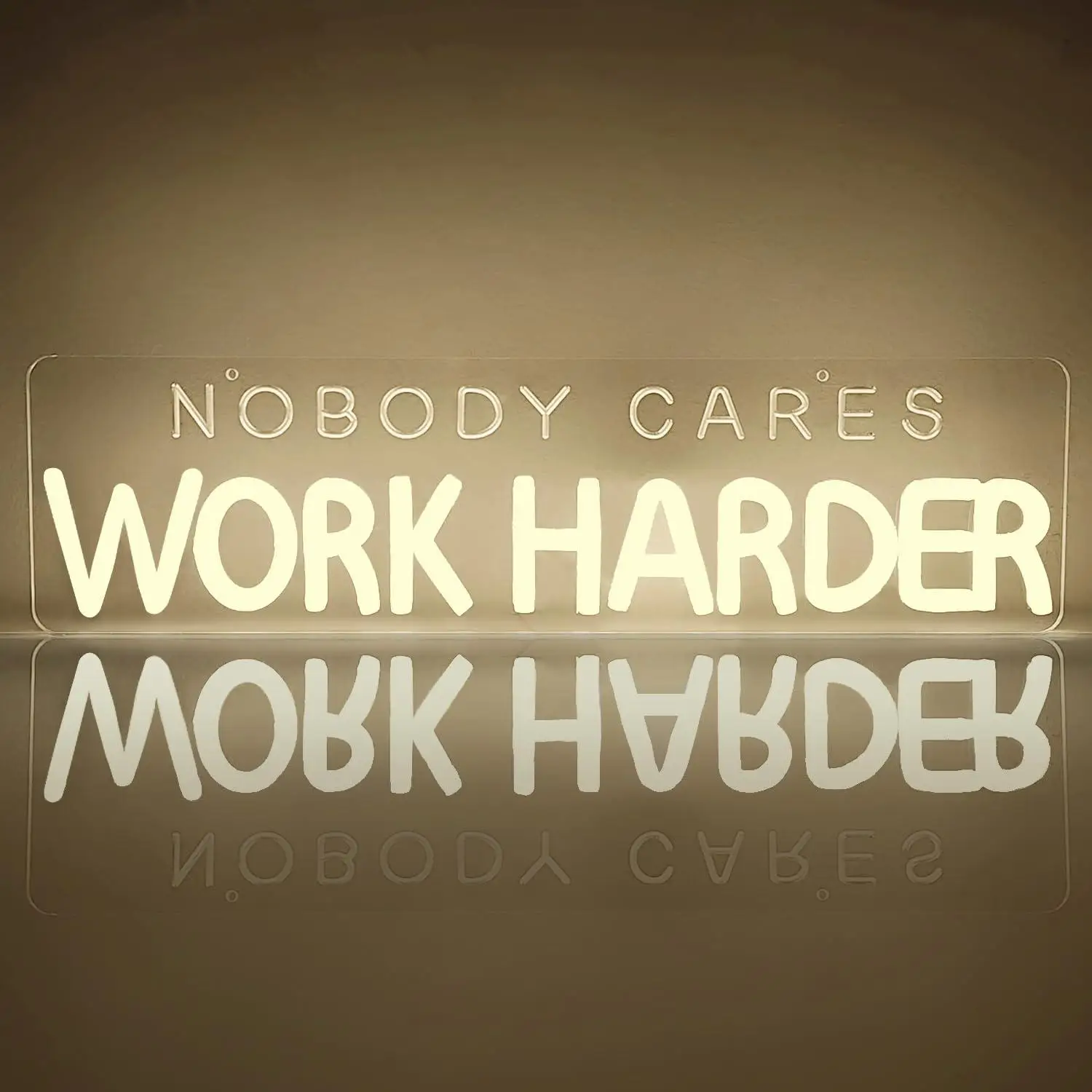 

Nobody Cares Work Harder Neon Sign LED Light for Wall Decor Gym Office Study Room Motivational Home Fitness Art Decoration