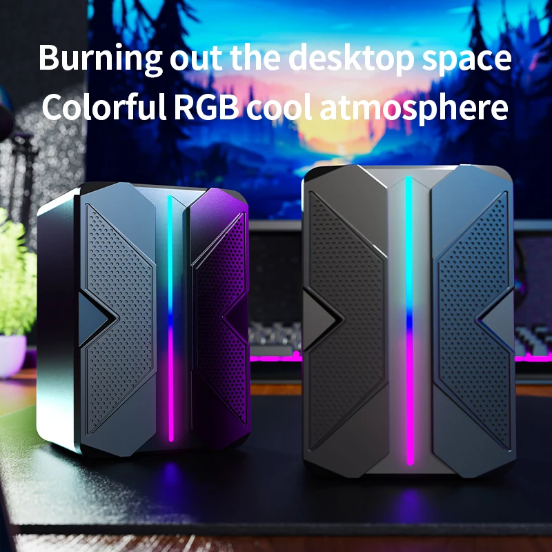 S557Subwoofer Speakers Wired Computer Desktop HiFi Stereo USB Powered 3.5mm 10W Plug and Play Compact for Laptop PC Gaming Home