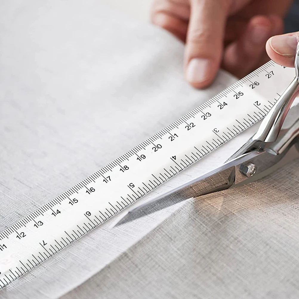 20 قطعة مسطرة واضحة 12 بوصة مقياس متري طالب المدرسة الثانوية اللوازم مكتب الرسم أداة سنتيمتر بوصة