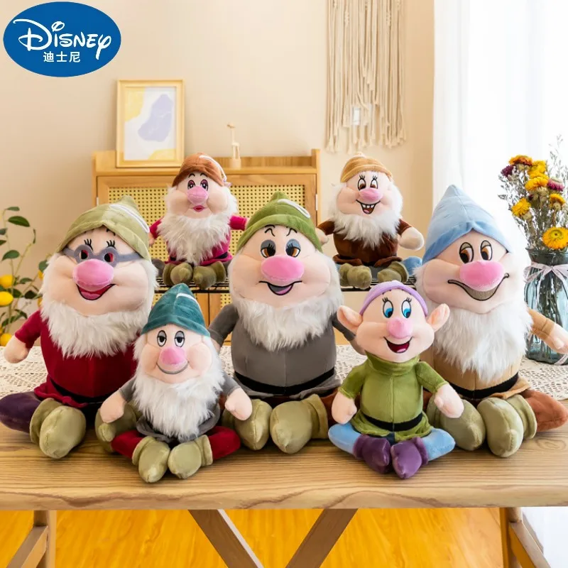 

7pcs/lot Disney Anime Princess Kawaii Plush Toy Soft Stuffed Dolls Snow White And The Seven Dwarfs Birthday Christmas Girl Gift