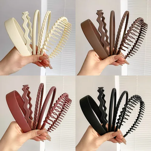 Diadema para el pelo para mujer y niña, combinación de varios estilos, resina ondulada, combina con todo, accesorios para el cabello, superventas, 2023