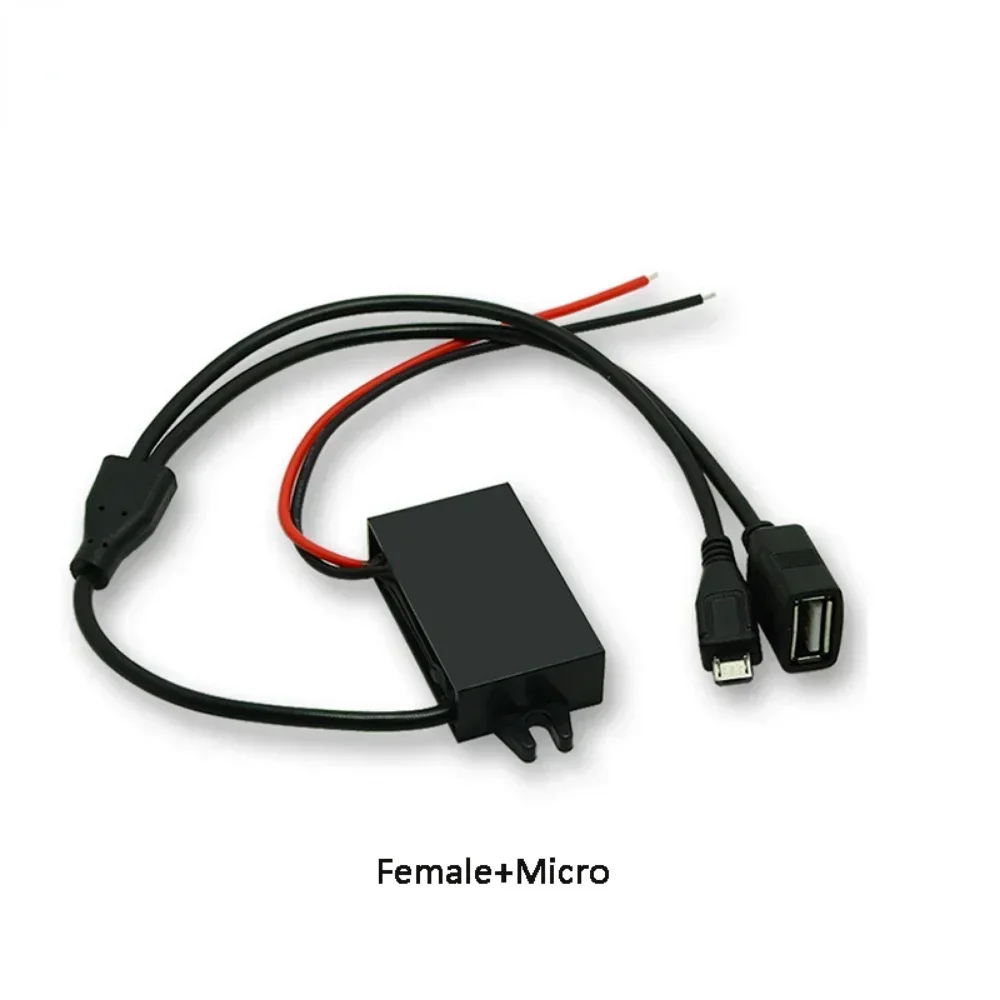 Female USB 12V 24V 48V 60V 72V Buck 5V 3A Charging Converter DC to DC Step Down Converter for battery With Multi Types USB Jack