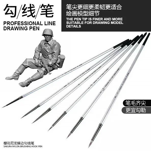 Model Tool Hook Pen Nylon Brushing Hook Pen  Combo for Gundam Model Building Military Model DIY  1pieces TOO-57