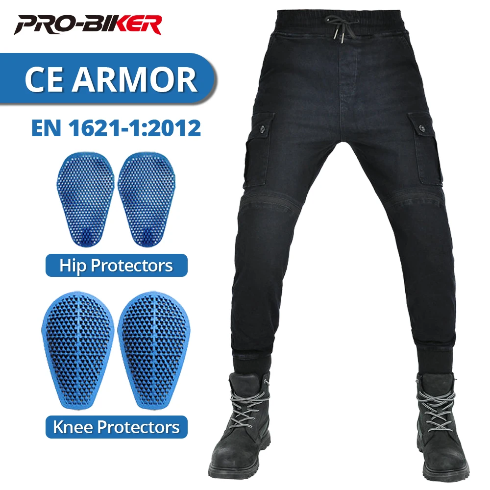 

Four Seasons Motorcycle Riding Pants Windproof Motorbike Pants Anti-fall Wear-Resistant Motocross Pants Built-in Protective Gear