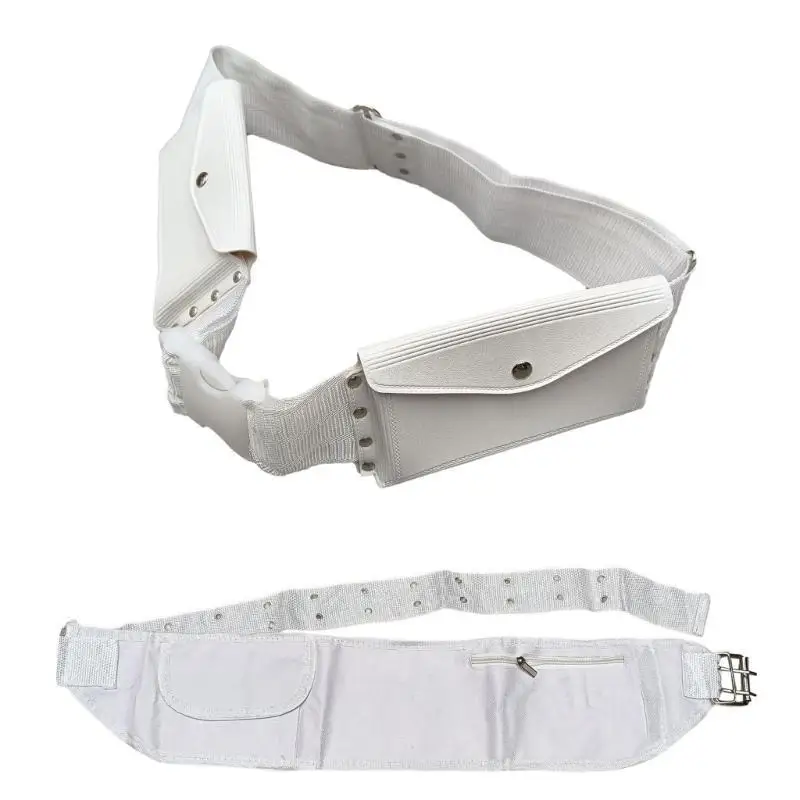 652F ウエストベルト ウエストパック 伸縮性のあるベルトバッグ カウボーイ ガードル ホワイト ヴィンテージ ベルト用