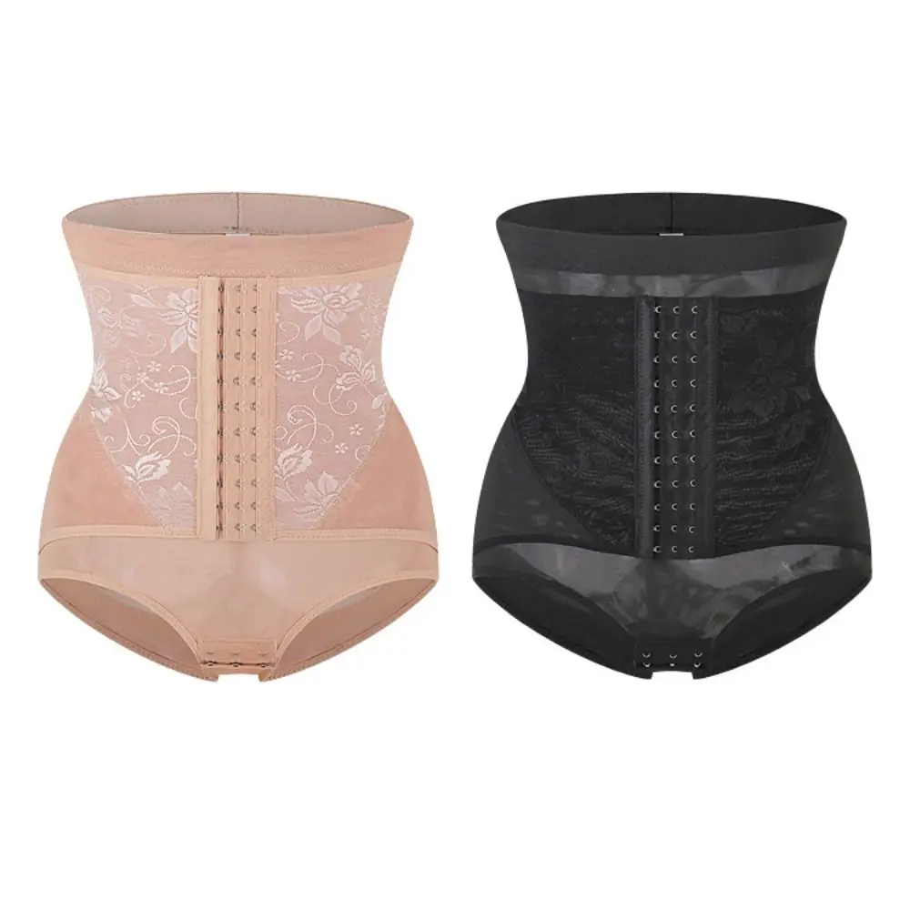 Послеродовые корректирующие трусы с кружевным цветком и высокой талией, корректирующее белье, трусы с пряжкой для подтяжки ягодиц, трусы для сокращения живота