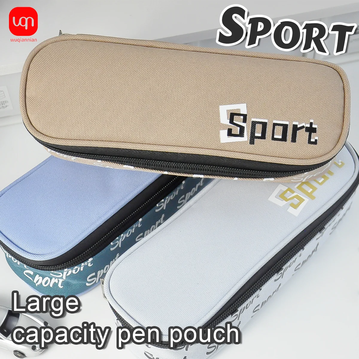 

WQN- Multi-Color Pen Case With Zipper Seal - Portable Pencil Case, Durable, Waterproof, Multi-Functional Storage Pencil Case
