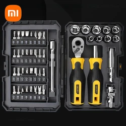 Xiaomi Deli Mini Ratchets Wrenches Screwdrivers Set Multi Functional Portable Magnetic Adsorption Professional Maintenance Tools