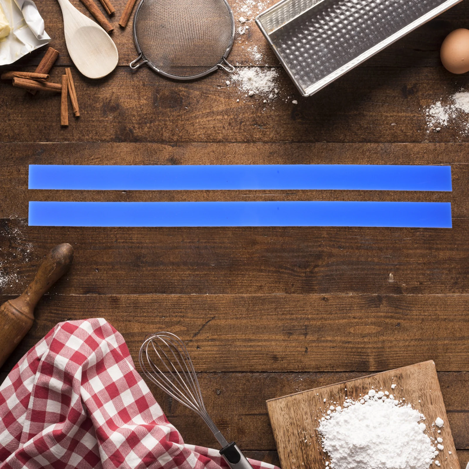 

6pcs Noodle Rolling Pin Dough Strips 38.1cm Silicone Thickness Rulers Measuring Baking Tools Kitchen Accessories Cookie