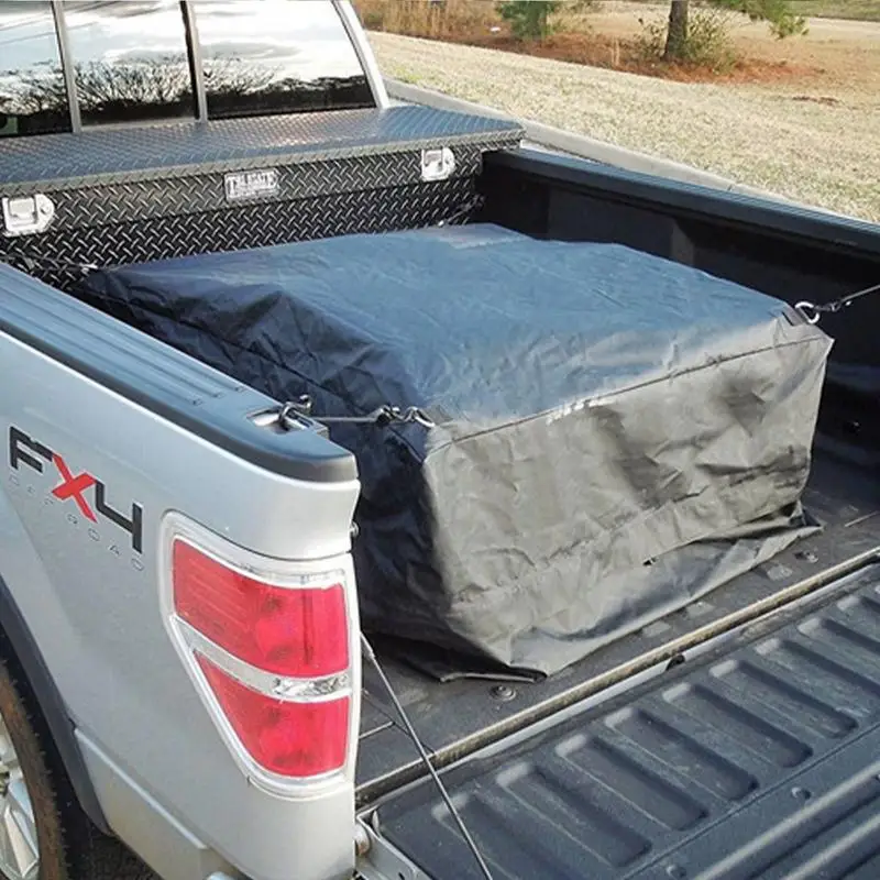 Truck Storage Bag With Cargo Net Pickup Truck Roof Bag Waterproof And Sunscreen Storage Bag Car Exterior Accessories