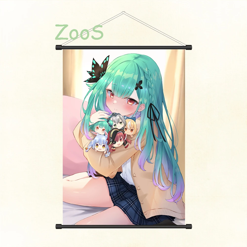 Uruha Rushia VTuber Decoration Picture Mural Anime Scroll Painting Cartoon Comics Poster Canvas Wallpaper Prints Gift