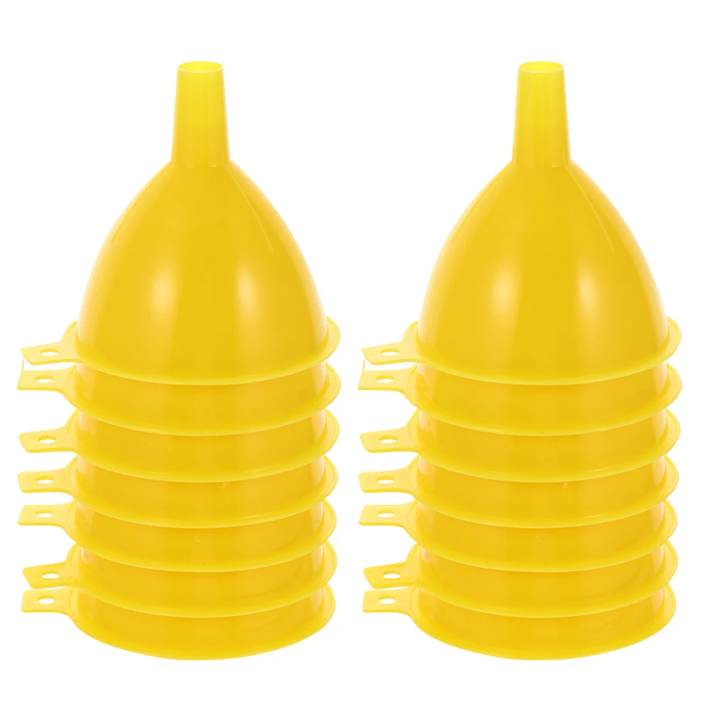 

15pcs Laboratory Funnel Triangle Filter Kitchen Funnels Plastic Easy Storage Liquid Transfer Small Bottle