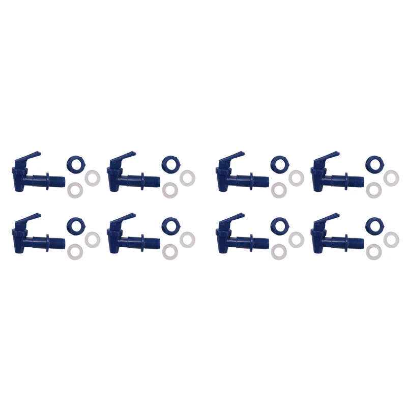 

A94E-8 Pieces Replacement Cooler Faucet Water Bottle Jug, Dispenser Tap Set, Reusable Spigot Spout Water Beverage Dispenser A