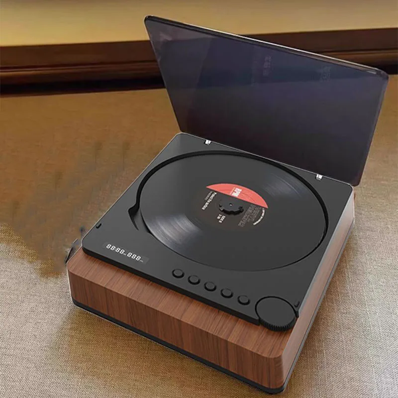 Vintage Desktop CD Player With Bluetooth Speaker Multifunctional Album Disc Player For Home English Learning Birthday Gift