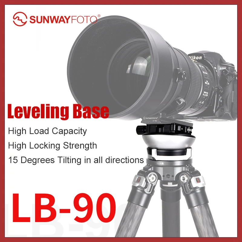 

SUNWAYFOTO LB-90 Leveling base Tripod Head 55 lbs Load Capacity