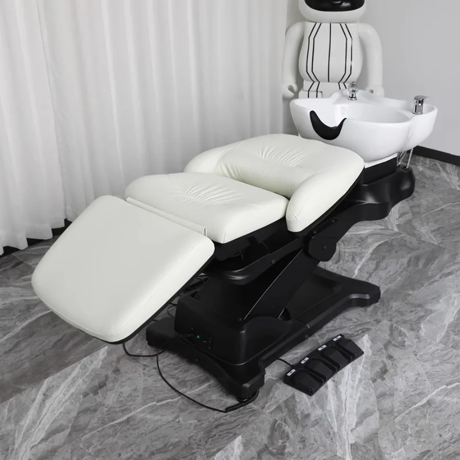 

Shower Head Shampoo Chair Stylist Luxury Hair Salon Spa Shampoo Chair With Basin Sink Reclining Full Masage Lava Cabezas Chairs