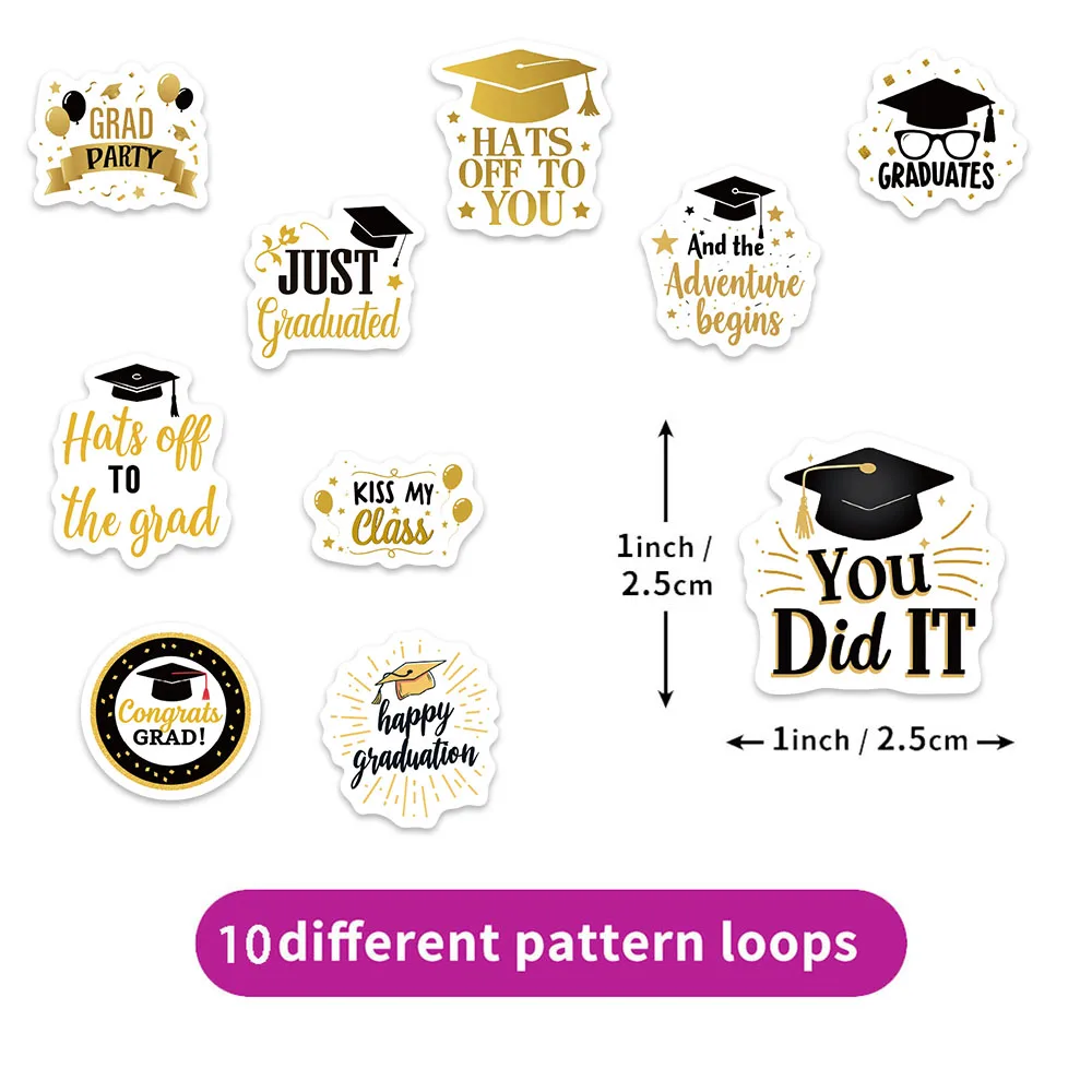500PCS Graduation Season Series Roll Stickers Creative Hot Selling Decoration Computer Mobile Skateboard Stickers
