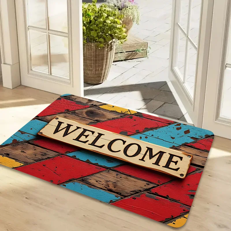 Simple Border No Zapatos Por Favor Text Print Doormat Spanish Reminder Decor Rug For Family Front Entry Doors