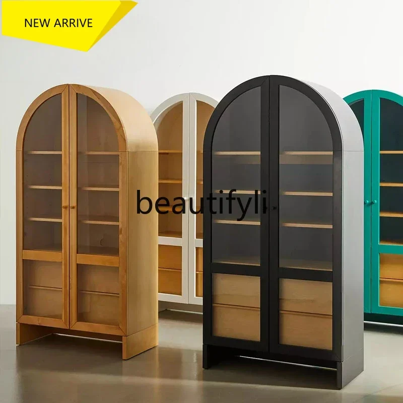 

D2520 Medieval Bookcase Locker Italian Bogu Rack American Cabinet Vintage Log Display Cabinet Cabinet