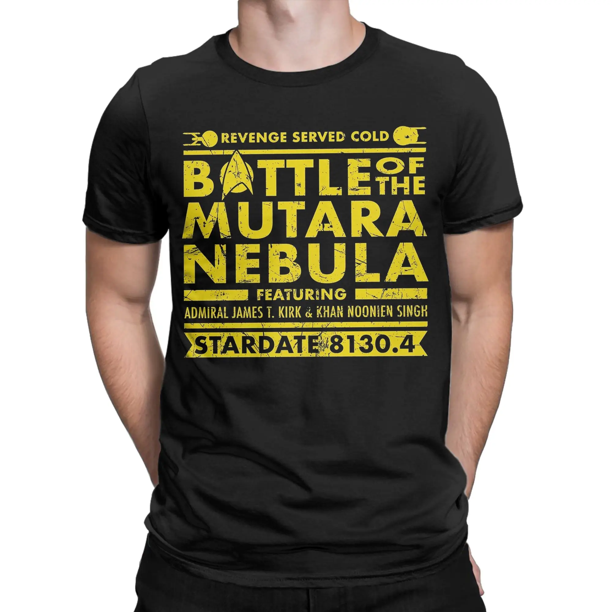 Men Battle of Mutara Nebula T Shirts  Pure Cotton Clothing Vintage Short Sleeve Crewneck Tees Classic T-Shirt