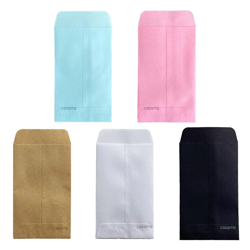 

6x10cm Pink Blue Pouch Paper Bag Gift Boy Girl Decoration Packaging Cute Candy Baby Shower Guest Small Mini Kraft Craft Brown