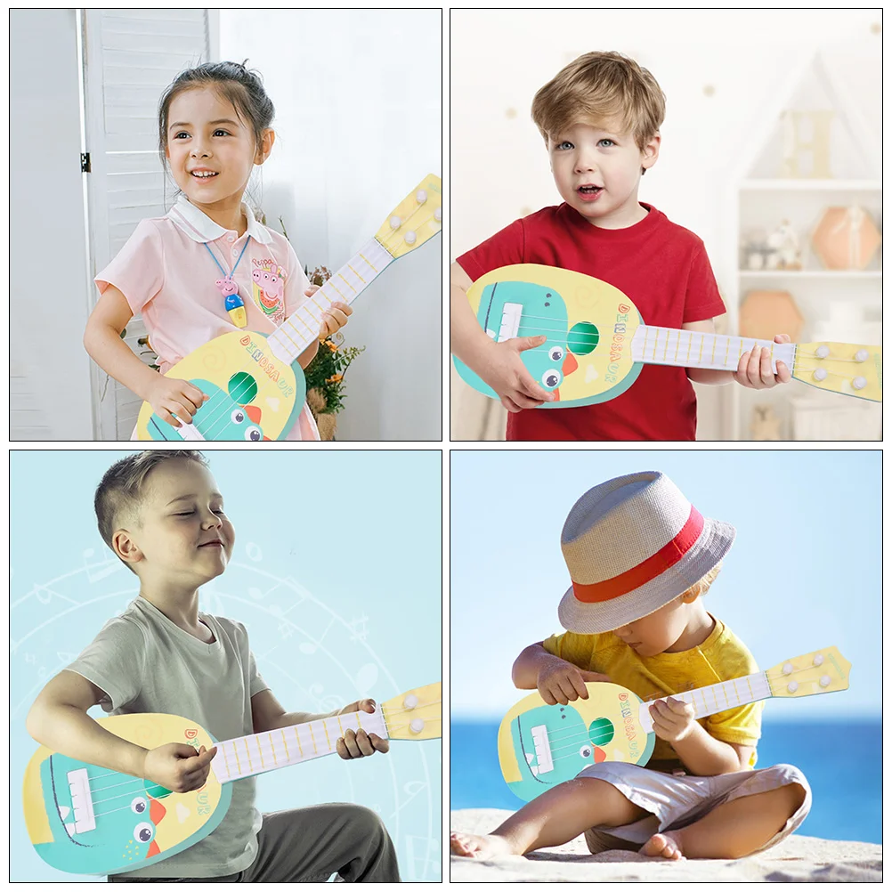 2 Pcs Guitar Educational Plaything Enlightenment Early Toy Animal Plastic Infant Musical Kids Instrument