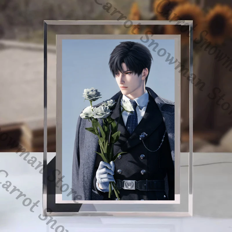 Love and Deepspace Zayne Anime Glass Picture Frame Rahmen Cartoon Cospaly Gift Desktop Decorate