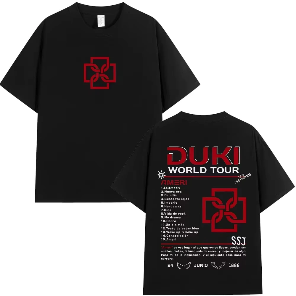 2025-novos-rapers-femininos-duki-ameri-2025-turne-mundial-camiseta-elegante-vintage-hip-hop-casual-solto-algodao-camiseta