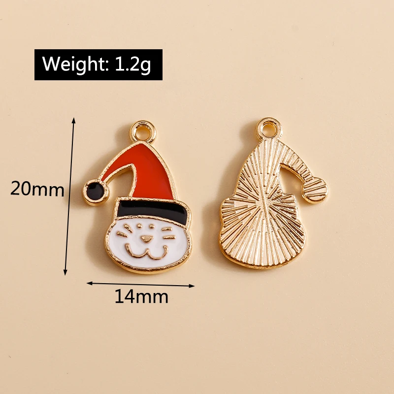 10 teile/los Mix Emaille Weihnachtsbaum Handschuhe Hirsch Charms für DIY Schmuck Machen Anhänger Halsketten Ohrringe Armbänder Handwerk Geschenke – Detail 12