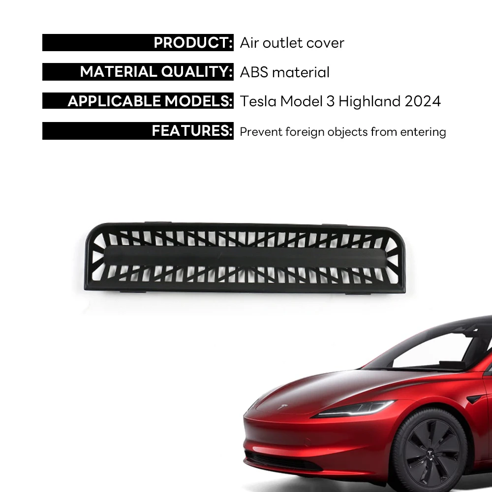 Dla Tesla Model 3+ Highland 2024 Tylna osłona wylotu powietrza Wentylacja klimatyzacji Osłona ochronna zapobiegająca blokowaniu Nowe akcesoria Model3