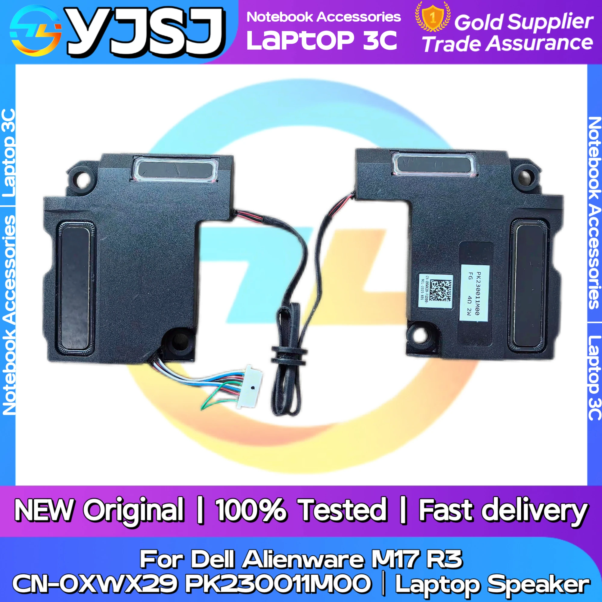 

New Original Laptop Notebook Audio Speaker For Dell Alienware M17 R3 built-in speaker horn audio CN-0XWX29 PK230011M00