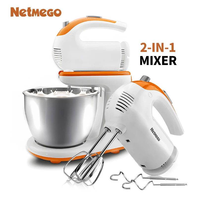 

300W 220V Electric Stand Mixer Hand Mixer With Bowl 3L For Egg Beating Or Dough Mixing