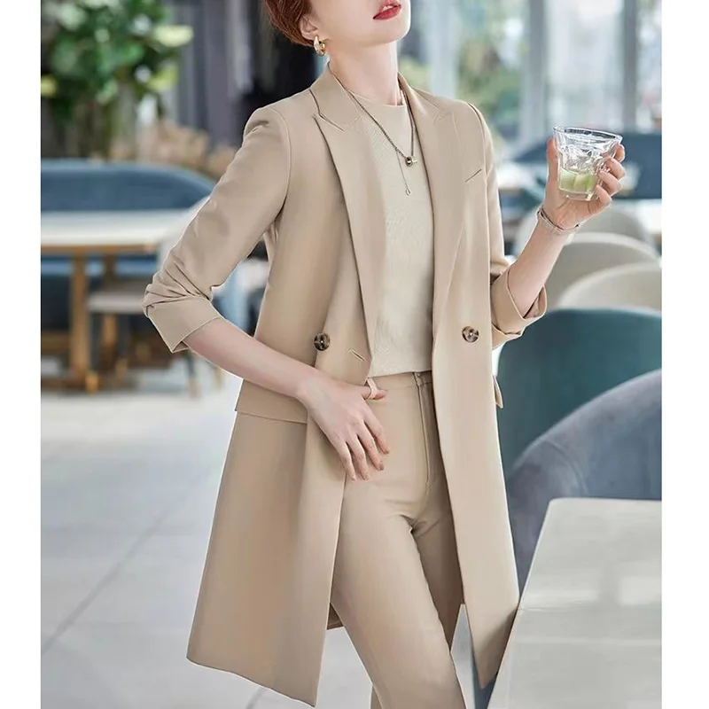 Elegant Lapel Spliced Pockets Solid Color All-match Blazer Women Clothing 2023 Autumn New Casual Tops Loose Office Lady Blazers