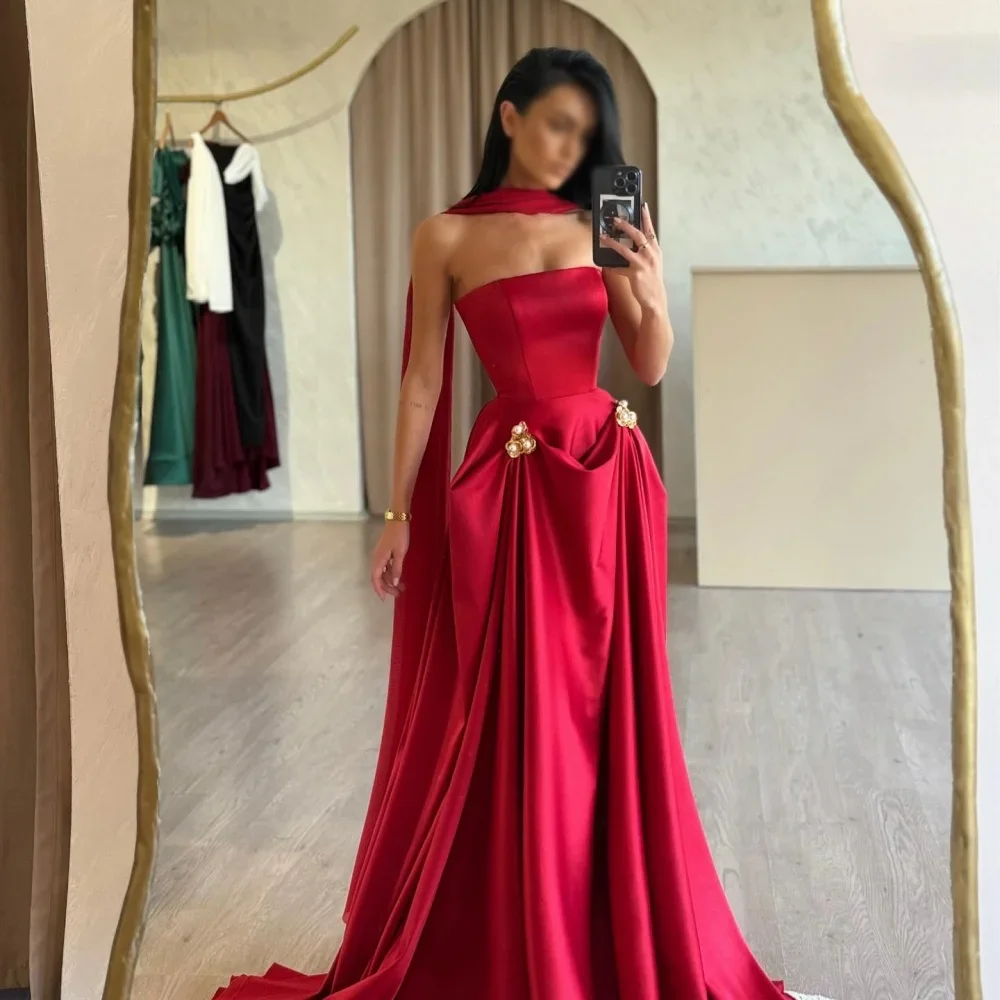

Elegant Evening Dresses Formal Party Prom Gowns Floor-Length A-Line Candy Color Birthday Evening Prom Dresses Customized