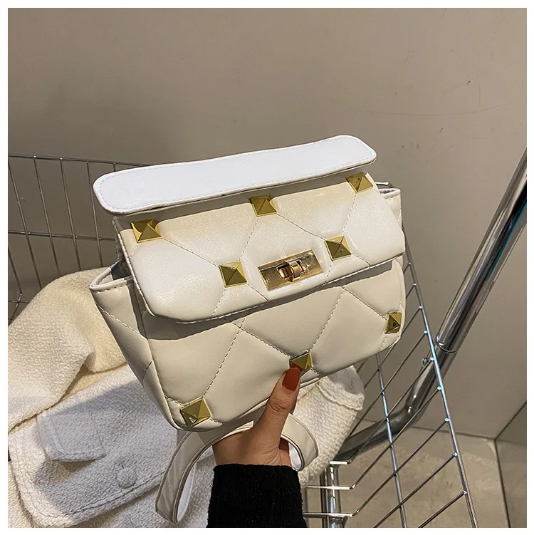 Handbags for Women Rivet Design Shoulder Bags Small Capacity Tote Lady Travel Top-handle Bag Pouch Phone Female Purses 2023