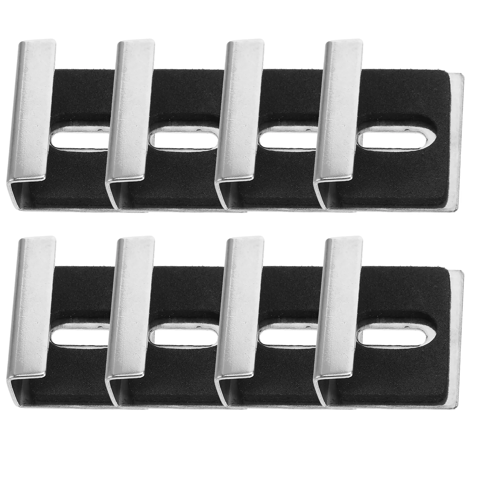 8 Pcs Wall Clips for Hanging Glass Bracket Buckle Hose Holder Dresser Mirror Brackets Faucet Silver 304 Stainless Steel