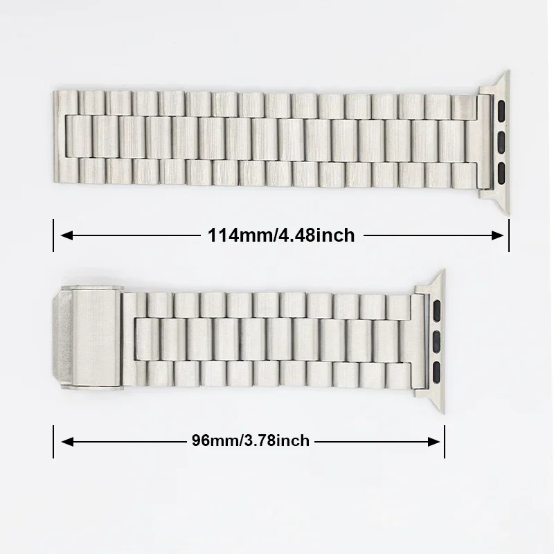 Stainless Steel Strap For Apple Watch 45mm 41 42mm 46mm 40mm 44mm Metal Bracelet For iWatch Series 10 9 8 7 6 5 se 4 Ultra 49mm