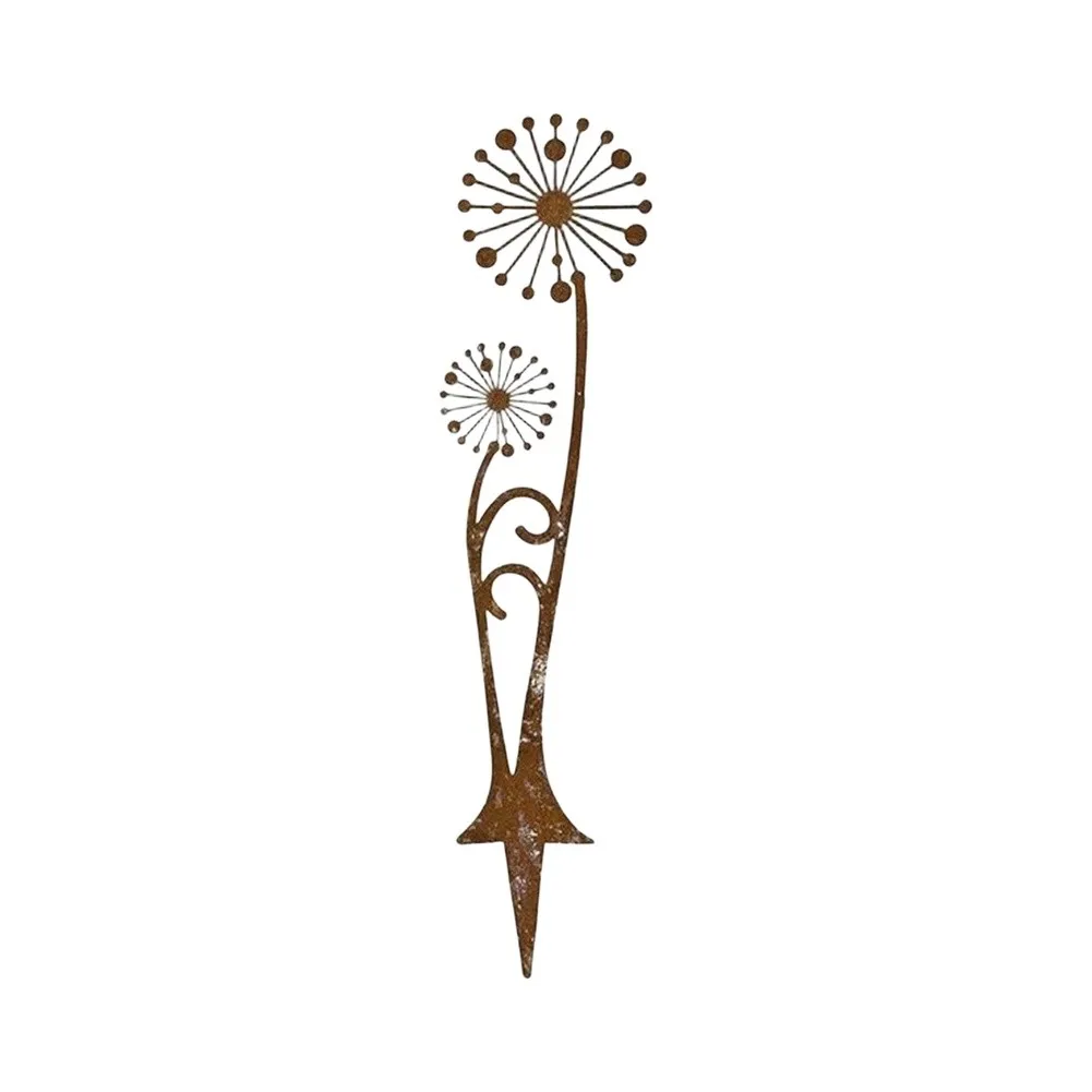 Garden Stake with Dandelion Symbolism for Hope and Freedom Designed for Flower Beds Patios and Yard Landscaping