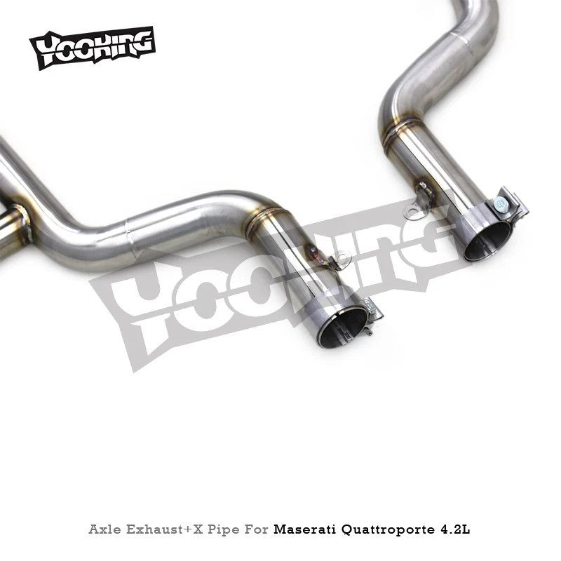 OEM X Mid Pipes for Quattroporte 4.2L 2004-2011 Stainless Steel Catback Valvetronic Muffler Exhaust System 6
