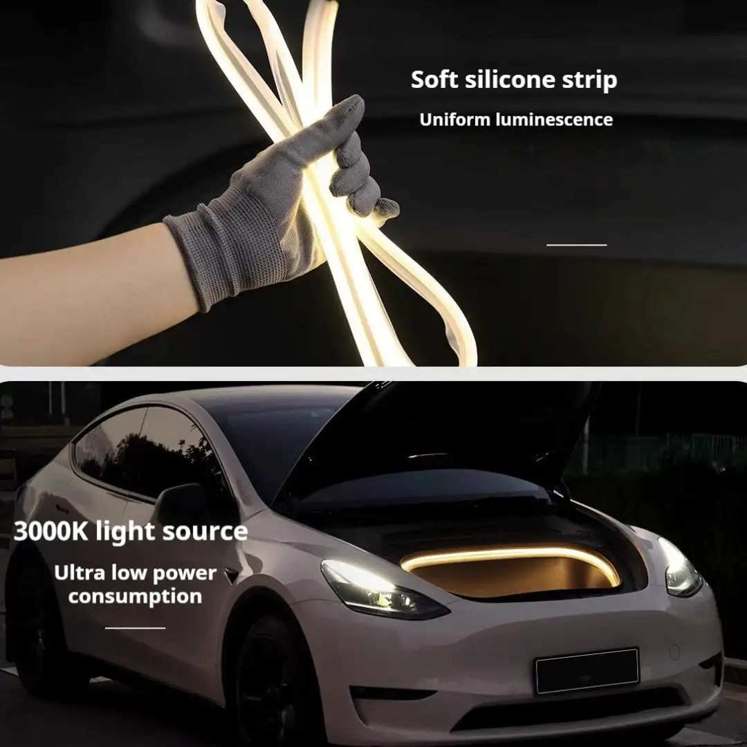 

EVSTUDIO Frunk Light Led Strip Lights for Tesla Model Y New Y Juniper Front Trunk LED Ambient Light Interior Car Decorative Lamp