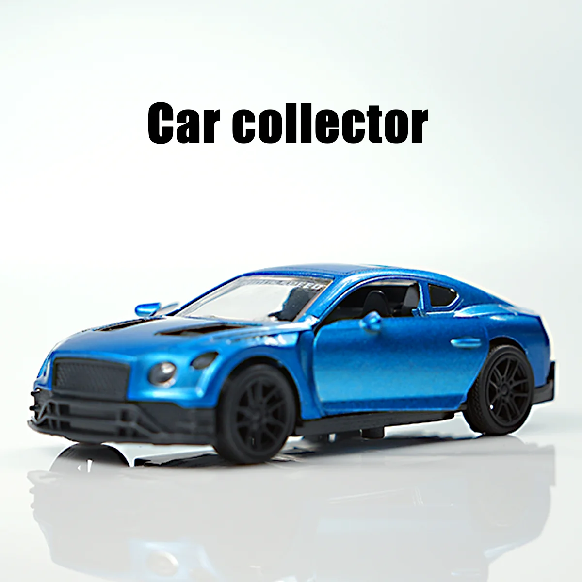 Alliage artificiel moulé arrière jouet voiture bleu gris noir trois voiture de sport modèle de supercar échelle 1:43 double porte conception artificielle réplique peinture brillante et lumineuse adaptée à la collection d'anniversaire/décoration/meilleur cadeau pour hommes