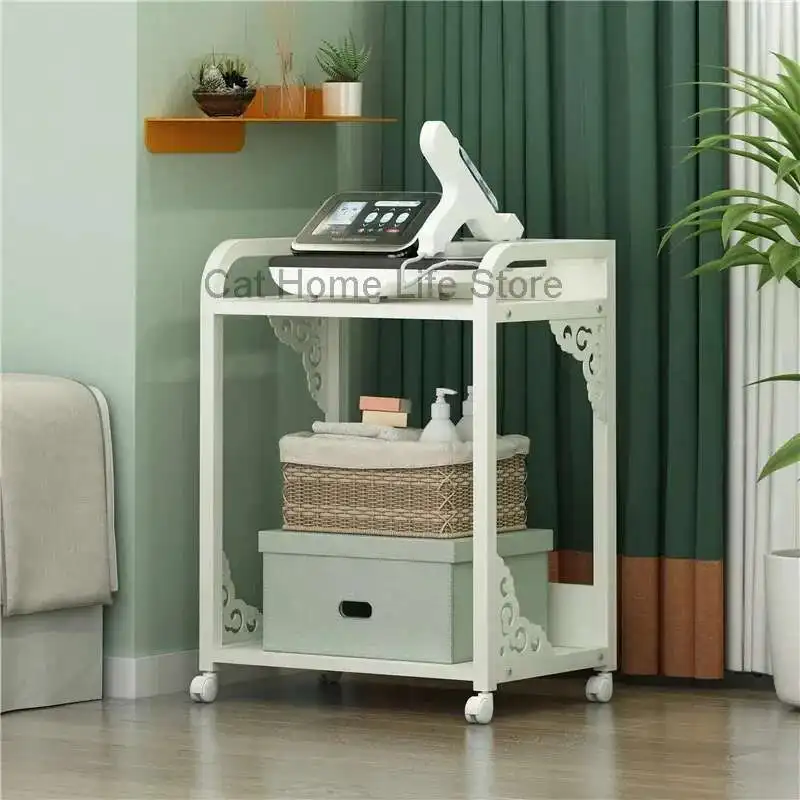 

Hairdressing Salon Auxiliary Cart Trolley Work Tools Eyelash Nails Roulette Storage Folding Trolleys Wheels 2-tier Lashista Gold