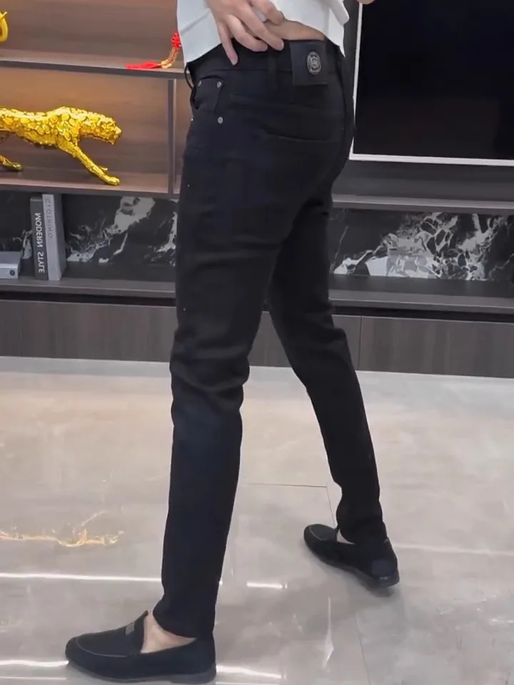 

High Quality Fashionable Men's Jeans Autumn Winter New Arrival Versatile Business Style Cool Trendy Straight Leg Fit Jeans