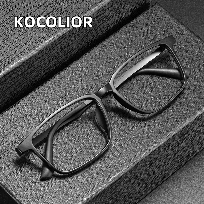 Men's Ultralight TR90 Pure Titanium Glasses Frame Retro Business Optics Prescription Glasses With Myopia and Hyperopia Glasses