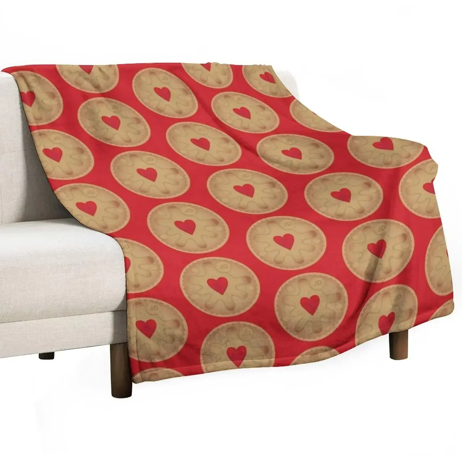 Jammie Dodger Throw Blanket Polar Flannel Fabric Decorative Sofa Cute Plaid Blankets