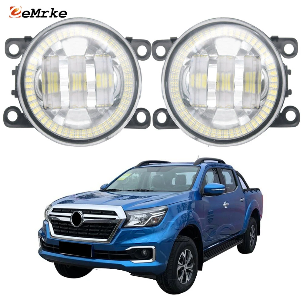 LED PTF Daytime Running Light for DongFeng DF6 Rich 6 Rich6 2022 Car Fog Lights Assembly Angel Eyes DRL Halo Driving Lamp