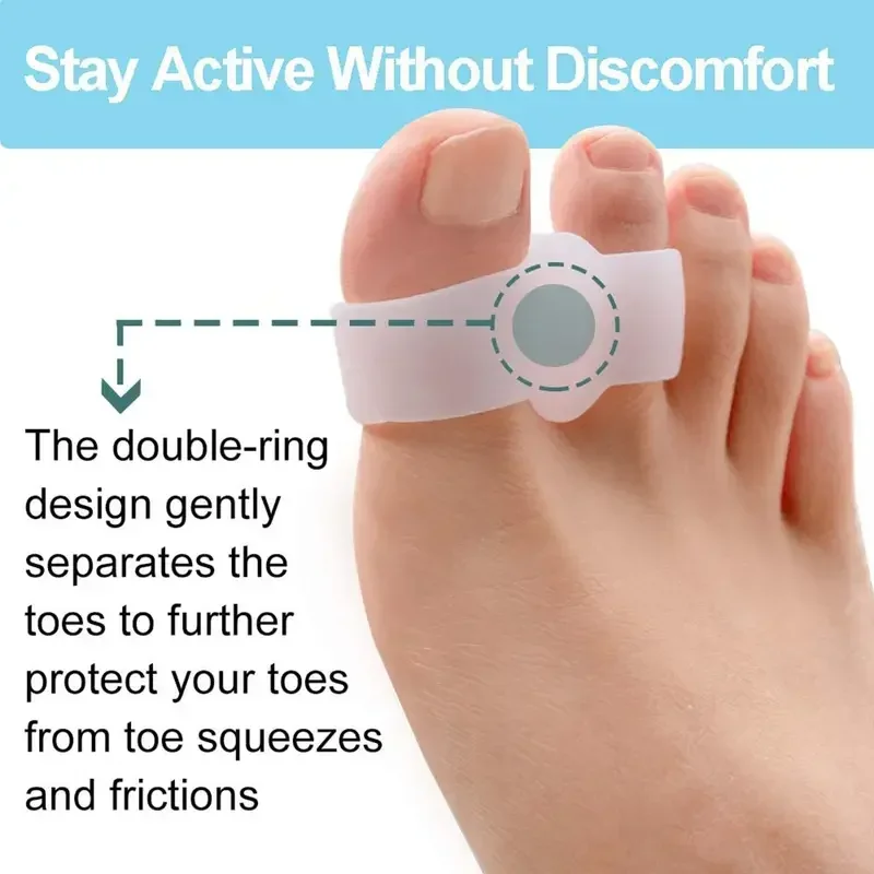 Bunion Corrector 1 Pair - Comfortable Breathable Silicone Toe Separator for Men Women - Relieve Pain Correct Overlapping Toes